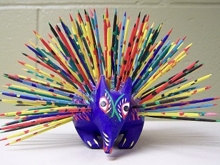 Wooden Porcupine from Oaxaca Mexico